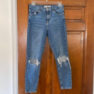 TopShop ripped high rise skinny jeans “Jamie”
